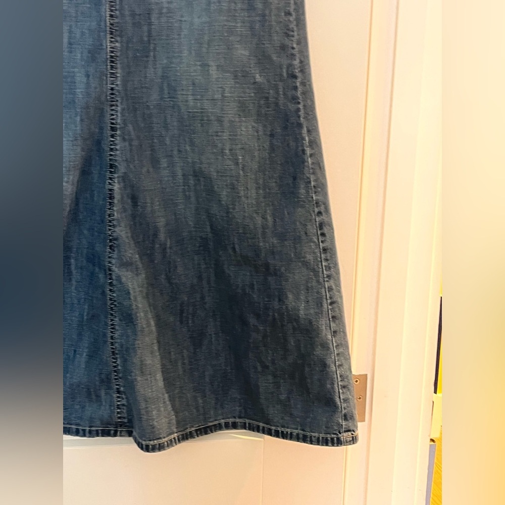 Vintage Ralph Lauren Denim Midi A-Line Skirt - Picture 4 of 7